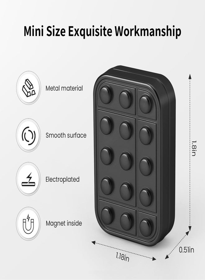 cntjv Fidget Toys Adults Metal Magnetic Fidget Slider Magnet Finger Haptic EDC Helps for Adults Office Desk Finger Massage Relief Anxiety and Stress (Black) - Image 2